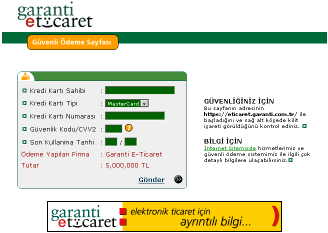 garanti ortak ödeme sayfası
